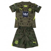 Camiseta Borussia Dortmund Portero Segunda Equipación Replica 2024-25 para niños mangas cortas (+ Pantalones cortos)